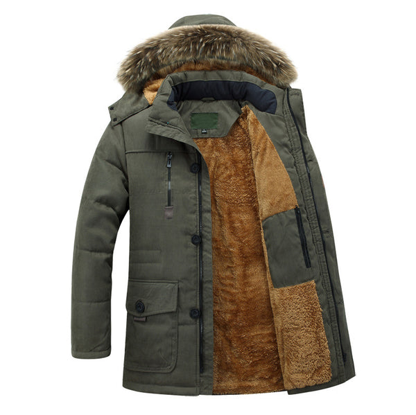 Winter Fleece-Lined Hooded Jacket