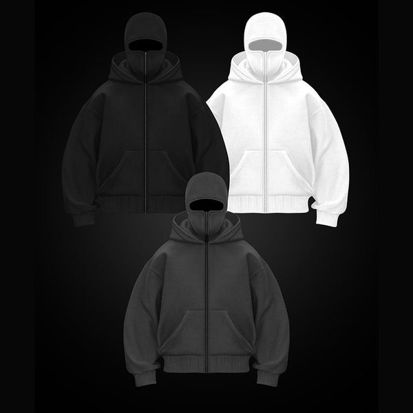 3D Pattern Hooded Sweater